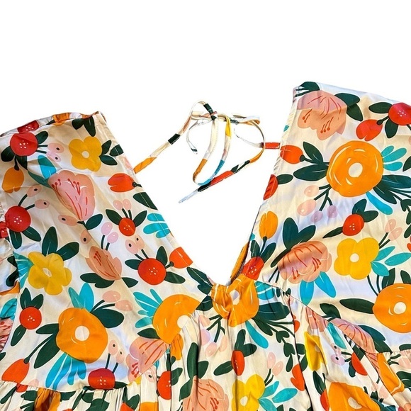 Entro Satin Flowy Floral Babydoll Feel Pick Me Up Top 2X - Picture 4 of 8